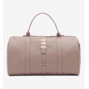 DKNY ASH/Beige/Tan Leather Travel Bag